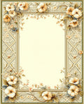 Elegant Floral Garden Ornament Pattern Rug
