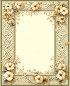 Elegant Floral Garden Ornament Pattern Rug