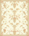 Elegant Floral Acanthus Scroll Design Rug