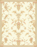 Elegant Floral Acanthus Scroll Design Rug