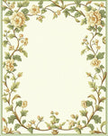 Floral Vine Border Design Rug