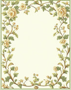 Floral Vine Border Design Rug