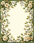 Elegant Floral Branches Botanical Design Rug