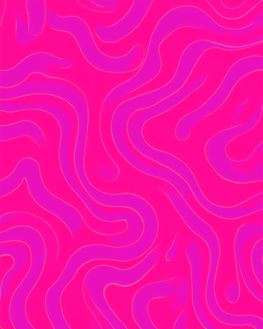 Vibrant Pink Swirl Pattern Rug
