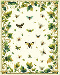Vining Insects Butterflies Pattern Rug