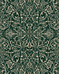 Dark Floral Swirls Antique Pattern Rug