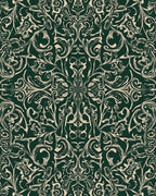 Dark Floral Swirls Antique Pattern Rug