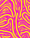 Vivid Pink Yellow Organic Stripe Design Rug