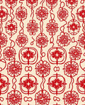 Red Floral Chain Pattern Design Rug