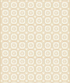 Cream Beige Geometric Tile Rug