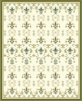 Ornate Scrollwork Botanical Pattern Rug