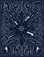Naval White Nautical Explorer Narrative Rug