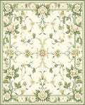 Vintage Floral Garland Scrollwork Pattern Rug