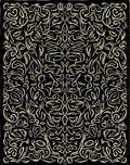 Abstract Light Cream Swirls Pattern Rug