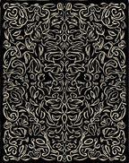 Abstract Light Cream Swirls Pattern Rug