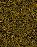 Abstract Swirls Golden Stripe Pattern Rug