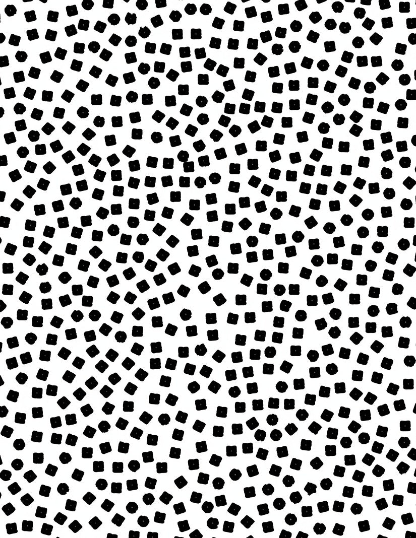 Random Square Circle Pattern Rug