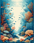 Oceanic Coral Reef Aquatic Scenery Rug