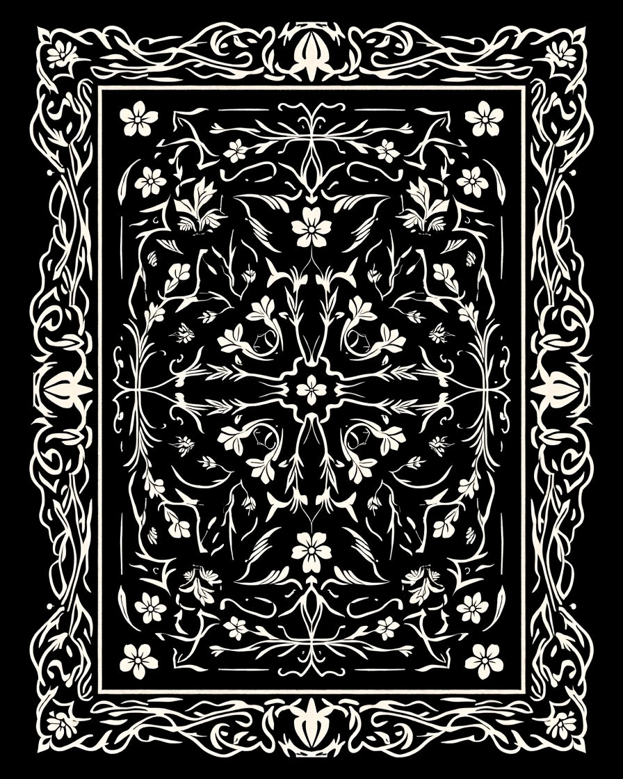 Floral Vine Symmetry Rug