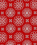 Bold Red Snowflake Scatter Rug