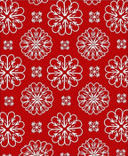 Bold Red Snowflake Scatter Rug