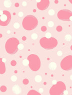 Pink Cream Polka Dot Pattern Rug