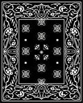 Ornate Butterfly Floral Pattern Rug