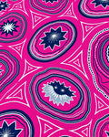 Vibrant Pink Geode Starburst Rug