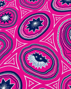 Vibrant Pink Geode Starburst Rug
