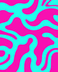 Fluid Pink and Teal Abstract Pattern Rug