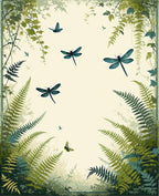 Vintage Summer Meadow Dragonfly Design Rug