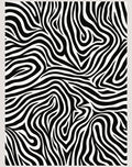 Wild Zebra Stripe Abstract Rug