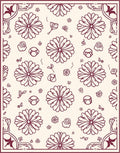 Art Nouveau Floral Swirl Repeat Rug