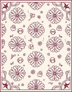 Art Nouveau Floral Swirl Repeat Rug