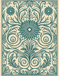 Floral Swirls Patterned Aesthetic Rug