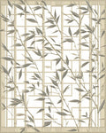 Calm Bamboo and Lattice Pattern Rug