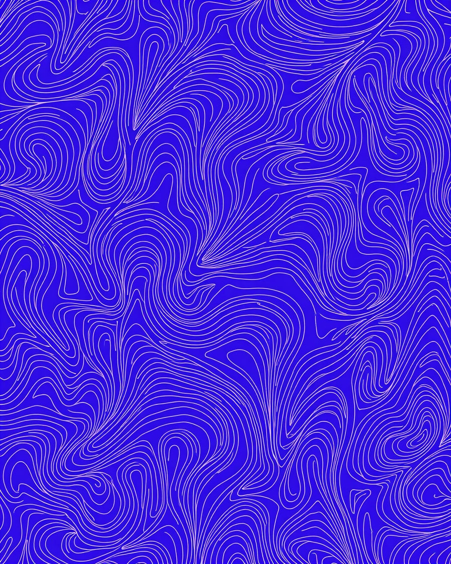 Abstract Blue Swirl Pattern Rug