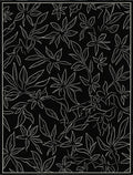 Chic Black White Botanical Pattern Rug