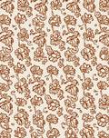 Brown Floral Vines Pattern Rug