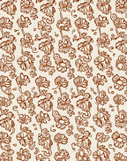 Brown Floral Vines Pattern Rug