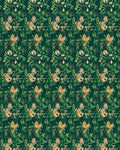 Lush Green Tropical Floral Pattern Rug