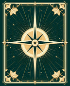 Golden Starburst Galactic Night Rug