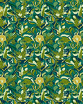 Emerald Abstract Floral Pattern Rug