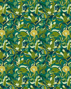 Emerald Abstract Floral Pattern Rug