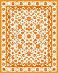 Golden Floral Intricate Patterned Rug