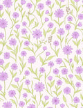 Delicate Purple Floral Pattern Rug