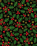 Holiday Holly Berry Vines Rug