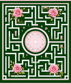 Green Maze Rose Garden Rug