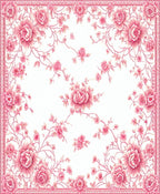 Grand Rose Floral Pattern Rug