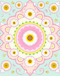 Floral Mandala Inspired Pastel Design Rug